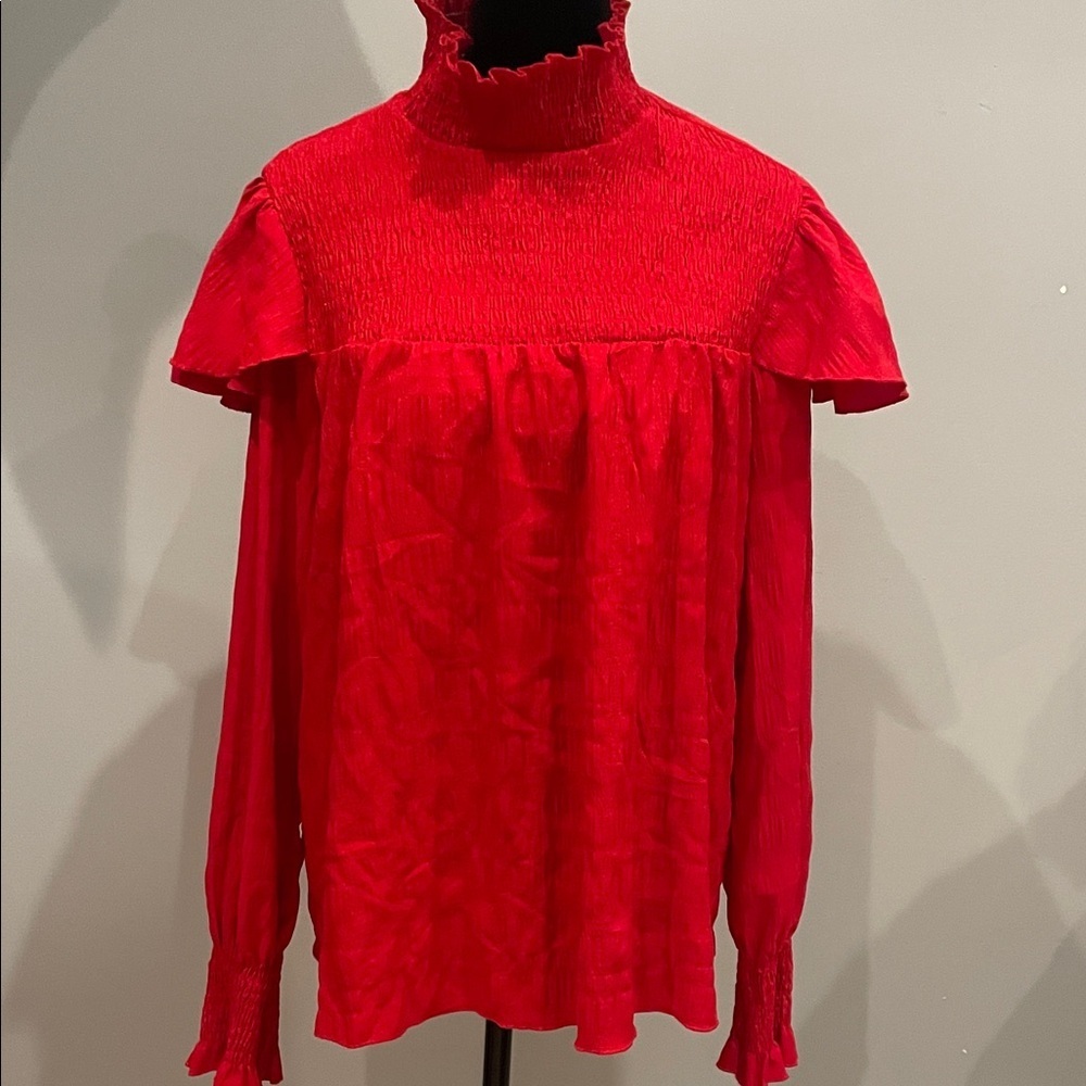 Bright holiday  Red Women's Top